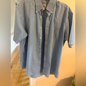 Lacoste Light Blue and White Gingham Shirt